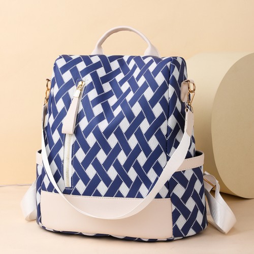 Nylon-Rucksack für Damen, einfach, modisch, bedruckt, große Kapazität, Damen-Reiserucksack, Mumientasche